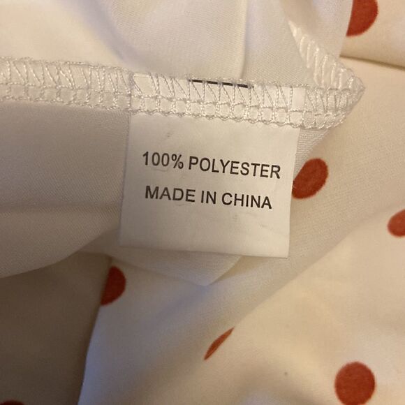 129. CREAM PUFF 50'S FLAIR polkadot A Line Dress - Picture 5 of 8